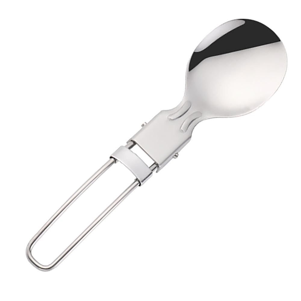 3Pcs 304 Stainless Steel Folding Spork Ergonomic Handle Flatware Kitchen Silverware Picnic