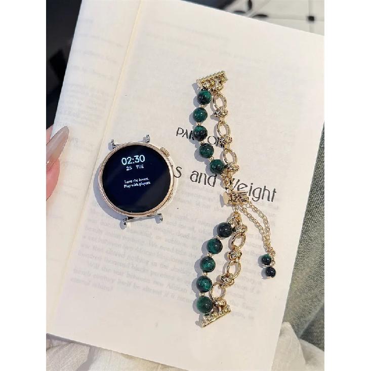 

Natural Stone Bracelet for Huawei Watch Gt4 5 3 2 Women Wrist Band for Huawei Watch 8 9 10 Metal Strap for Huawei Watch FIT3 4 for 22MM зелёный