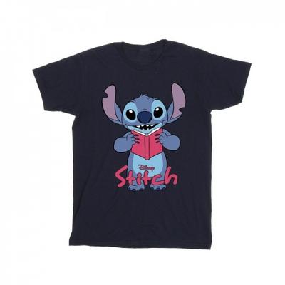 Girls Reading Standing Cotton T-Shirt