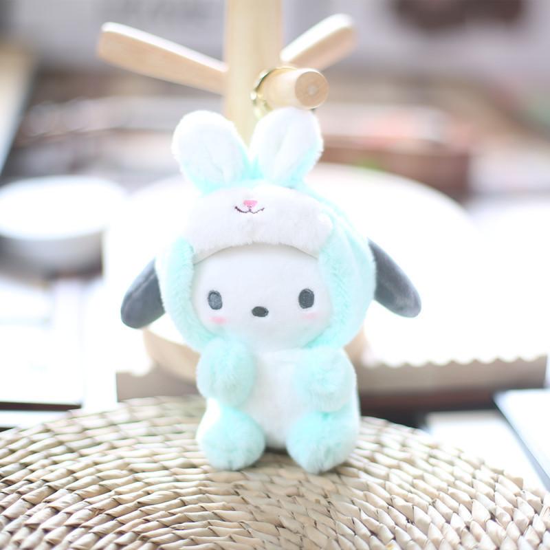 Cute Sanrio Kuromi And Friends Plush Keychain Super Soft Short Plush Material