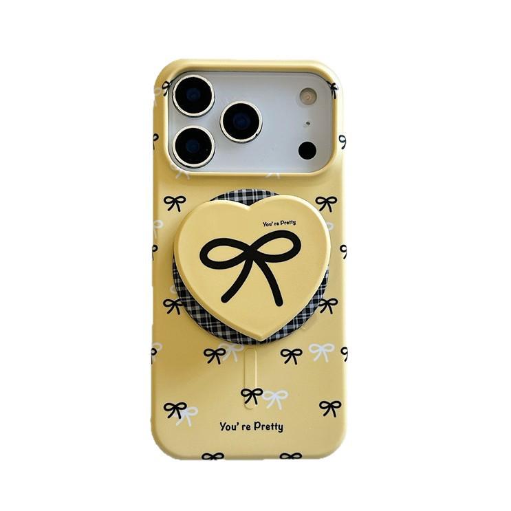 Korean Style Magnetic Bow Stand for iPhone 17/16 Pro Max/15 Pro Case - Premium Feel
