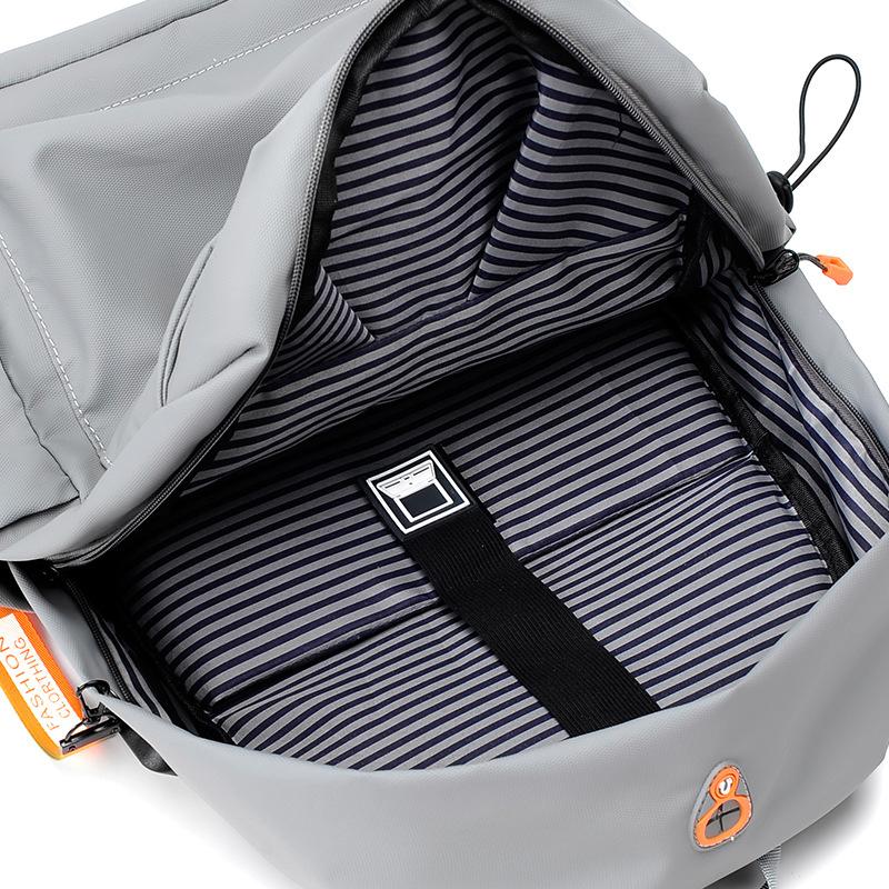 Simple Backpack Trendy Fashion Large-capacity Computer Backpack Solid Color Versatile Student Schoolbag Waterproof and Wear-resistant Backpack