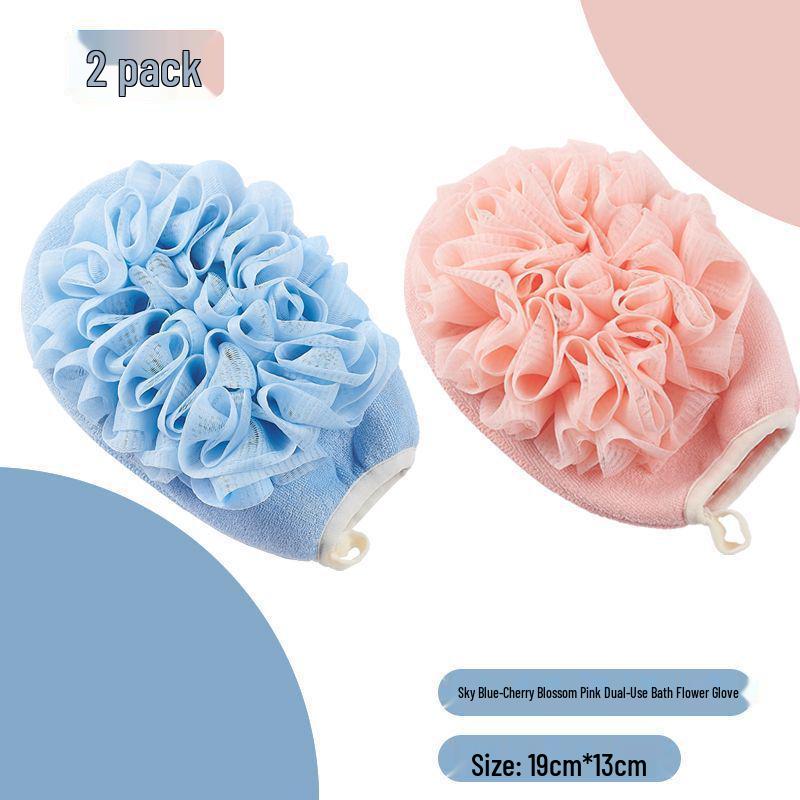 Double-Sided Exfoliating Bath Gloves & Scrubbing Towel Set for Women