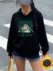 1pc Fashionable Women's Autumn/Winter Warm Elegant and Beautiful Y2K Style Valentine's Day Sweatshirt with Book Floral and "I LIKE