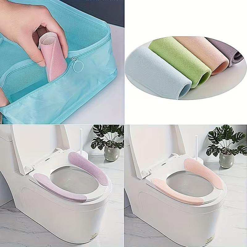Toilet Seat Cushion Universal Adhesive Cushion For All Seasons, Waterproof Plush Cushion Ring,Bathroom Heater Toilet Seat Mat