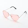 Korean Style Retro Peach Heart Sunglasses with Ocean Lens - Unisex Fashionable Heart-Shaped Eyewear