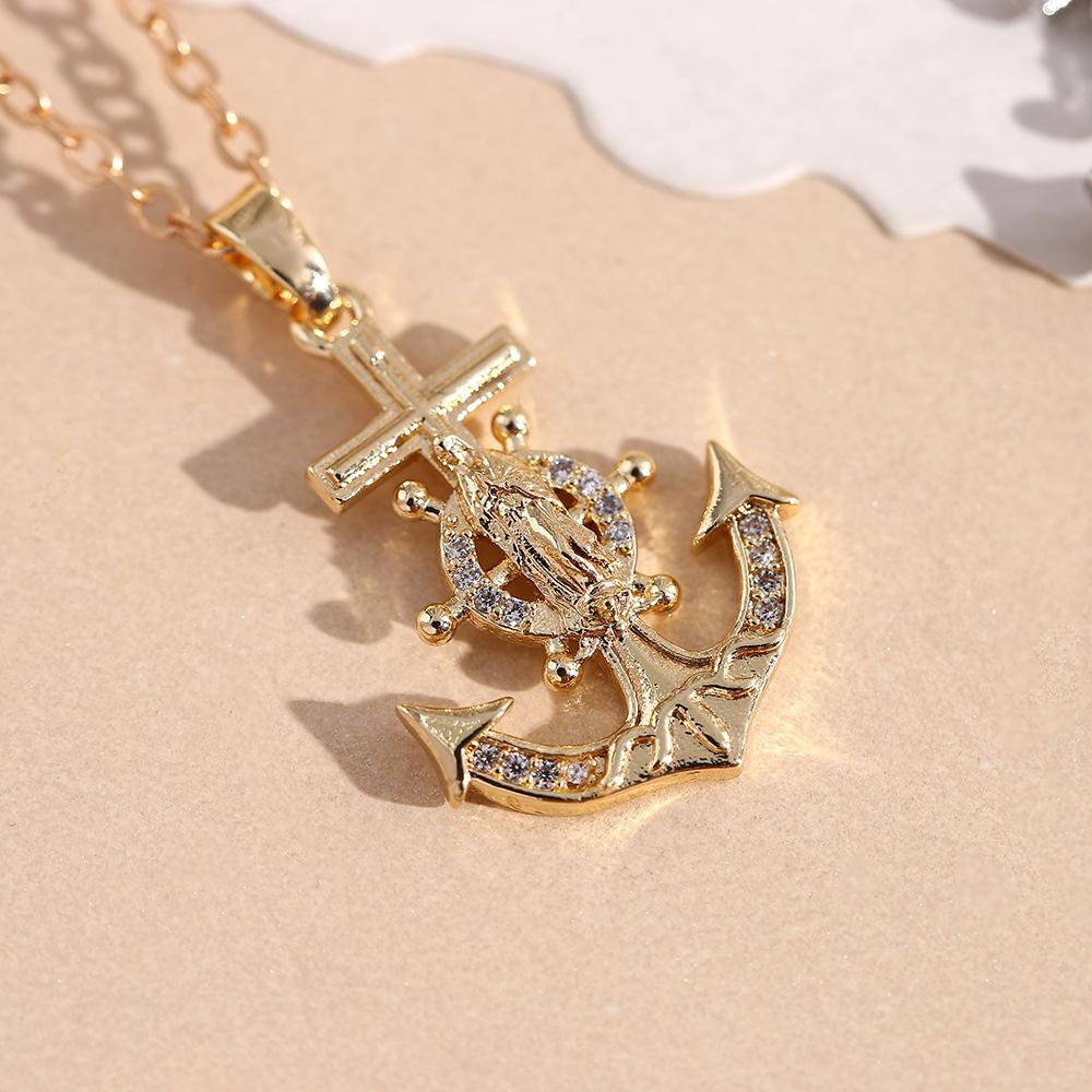 Ciondolo Ancora Intarsiato Ciondolo per Bracciale Collana Fai da Te Accessori per Capelli Placcati Rame Accessori per Scarpe e Cappelli Ciondolo