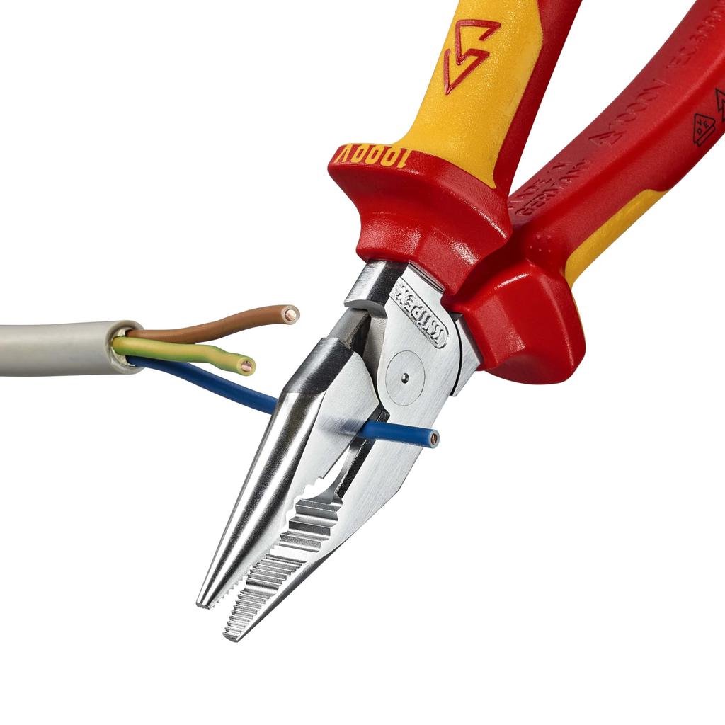 KNIPEX 1000V Insulated Needle Nose 185mm Overall Pliers, Length, 0826-185
