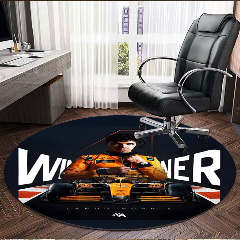 Lando Norris Print Round Rug, Washable Floor Carpet, For Entryway Dorm Laundry Room Office Study, Home Decor Birthday Christmas Gift