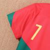 Kids 7# Soccer Uniform 2Pcs Red Green Spliced Quick Dry Football Shirt+Shorts Boys Girls Children Training Sport Kit For