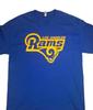 LOS ANGELES RAMS Shirt LA BLUE SHIRT Classic Logo 213 Cali Horns Up Ram S-4X