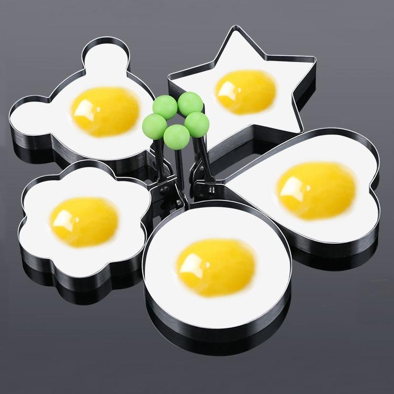 Fried Egg Pancake Shaper Stainless Steel Egg Ring Circle Mold Heart Shape
