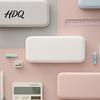 Slim Design Stationery Storage 2Pcs Simple Pencil Case for Students Plastic Holder Easy to Clean Desk Accessory with Multiple Compartments,