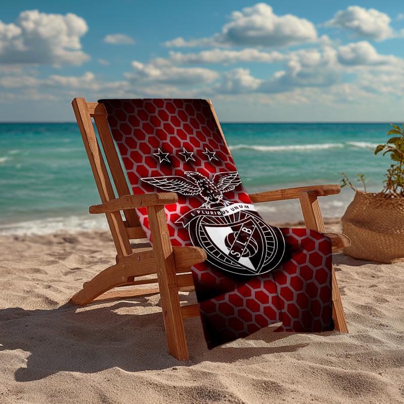 Ultra-Soft Beach Towel with Benfica Theme,Ideal for Pool - Camping, Diving - Perfect Travel Essential, Vibrant Beach Towel.