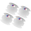 4PCS Car Door Handle Protection Sticker Emblem Car Decoration Styling For BMW M E34 E36 E60 E90 E46 E39 E70 F10 F20 F30 X5 X6 X1 M3 M5 M6 E71 F01 F02