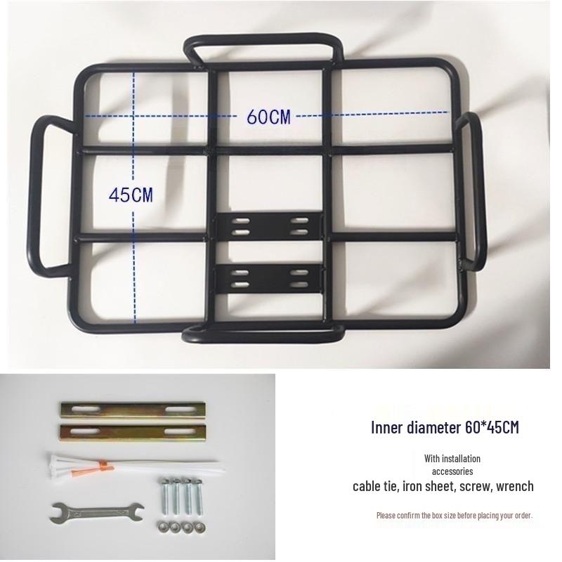 Electric Motorcycle Rear Rack for Food Delivery - Insulated Box Bracket