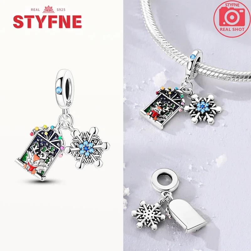 Coppercharms Winter Snowman Snowflakes Penguin Beads Pendant Fit Original Bracelet Diy Fine Jewelry Gift For Women