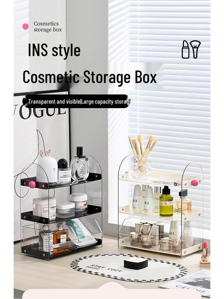 Hochwertiges Kosmetik-Aufbewahrungsregal im chinesischen Stil für Make-up- und Hautpflegeprodukte