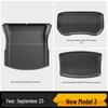 Tesla Model 3/Y Floor Mats & Trunk Mats: New Eco-friendly 3D All-Weather TPE Design