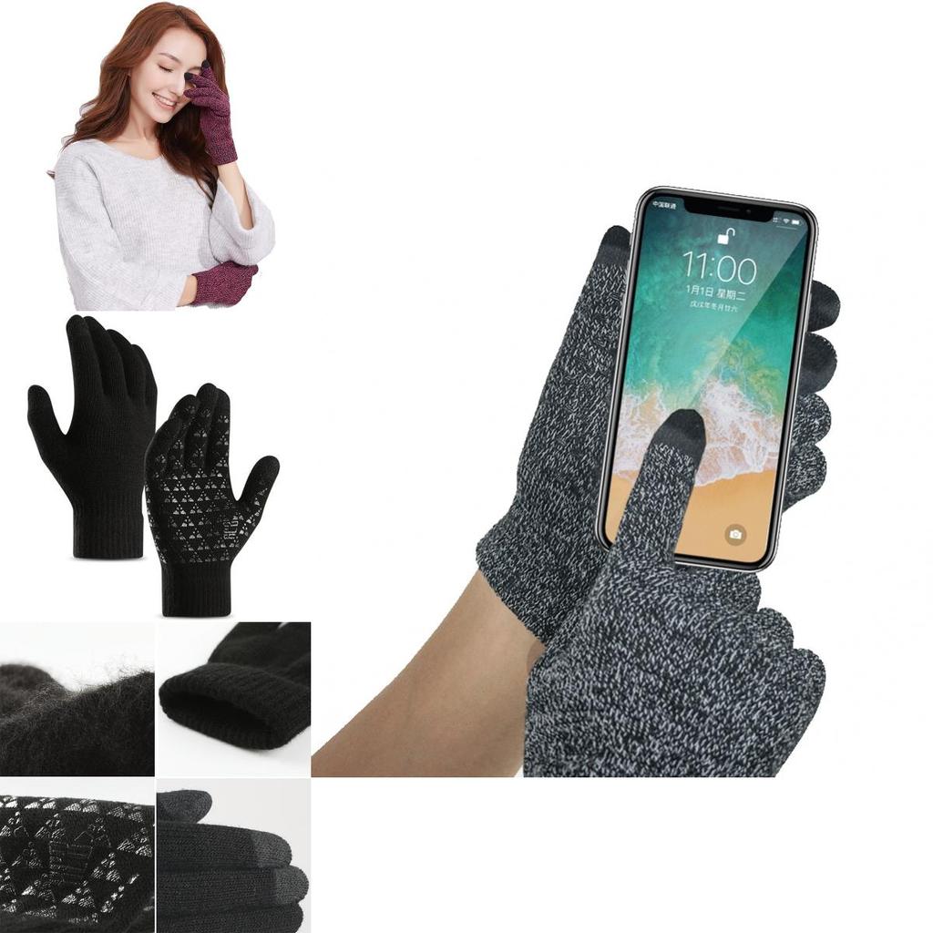 Cozy Winter Touch Screen Knitted Gloves For Men And Women Warm And Windproof