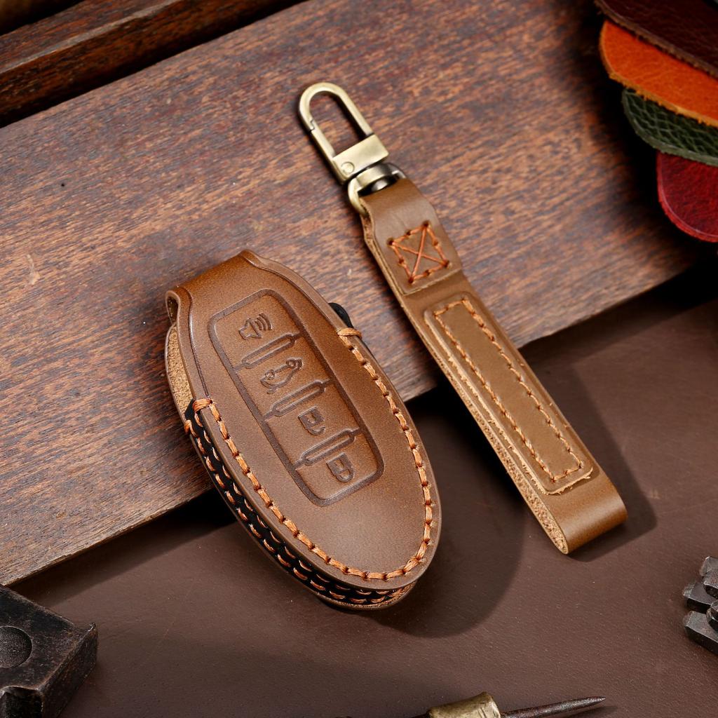 2020 New Car Key Bag Is Suitable for Nissan Xuanyi Teana Qijun Tiida Handmade Leather Key Bag