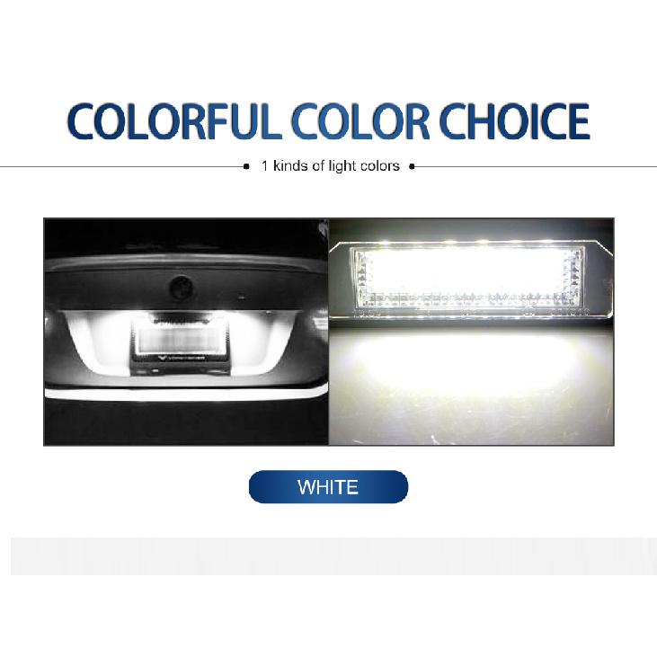 2Pcs For Volkswagen Golf 6 2008 2009 2010 2011 2012 LED Car License Number Plate Light Canbus No Error Auto Parts Accessories License Plate Lights 2