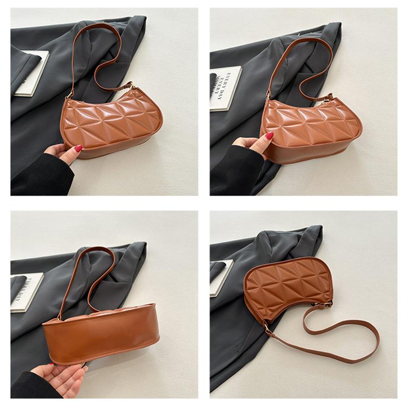 Fashion Female Underarm Shopping Bag Retro Casual Women Totes Shoulder Bags Female Leather Solid Color Handbag