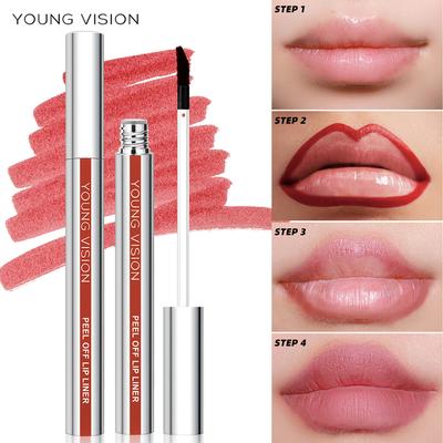 Tear-Off Lip Liner Peel-Off Lip Liner Matte Smudge-Free Hook & Loop Lip Pencil Makeup Pencil 3 Color