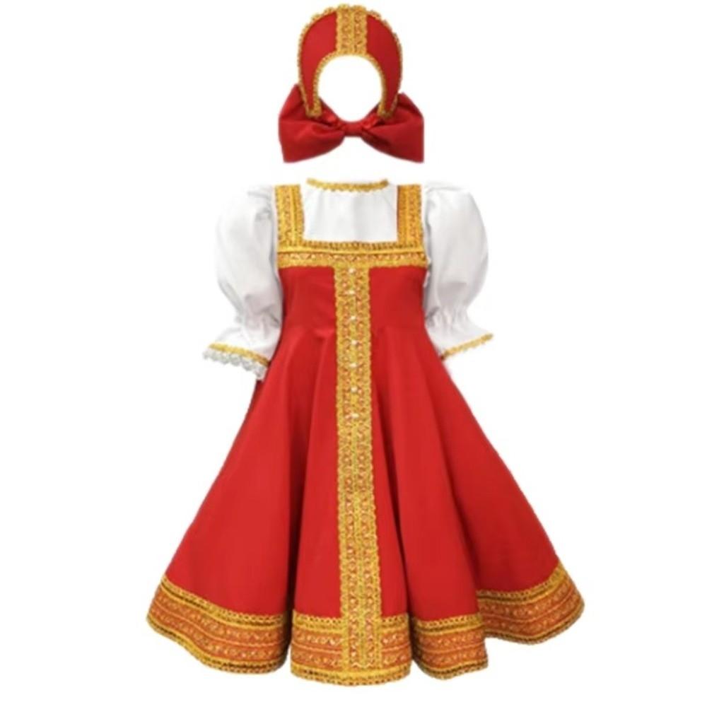 Fancy Dress Folk Dress Dance Wear Traditional Clothing Cultural Dress Sarafan Folk  Cosplay Event
