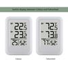 Compact Digital Temperature Humidity Monitor Wall Mountable Wireless Sensor With 24H Data Records And Low Battery Alerts