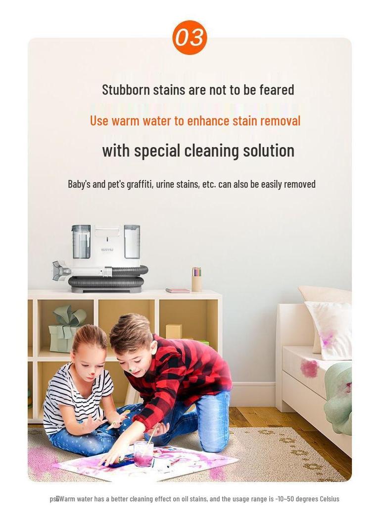 Yili 6318 Čistič látek na pohovky, závěsy a koberce: Odstraňování skvrn a vysávací systém