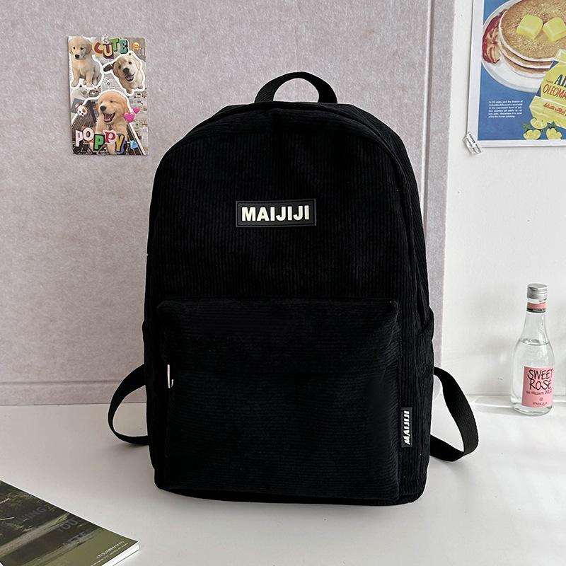 

New Backpack Trendy Backpack Simple Couple Fashion Large Capacity Junior High School High School College Students Solid Color School Bag