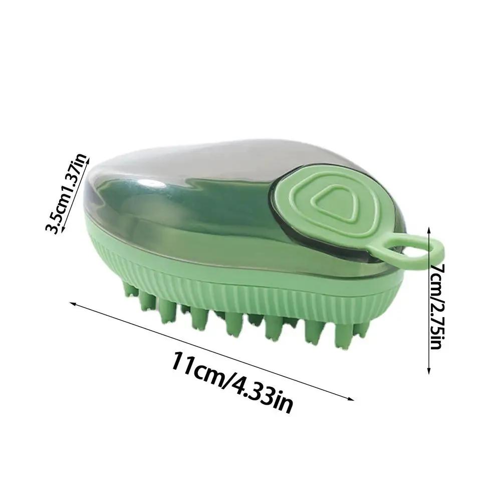 Dog Bath Brush Puppy Shower Brush Mango Shape Pet Bath Brush For Large Opening Filling Hole Soft Glue Suspending Hole Pet Bath