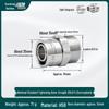Aluminum-Plastic Pipe Push-Fit Direct Connector for Floor Heating, Compatible with National Standard 1620 and European Standard 25.