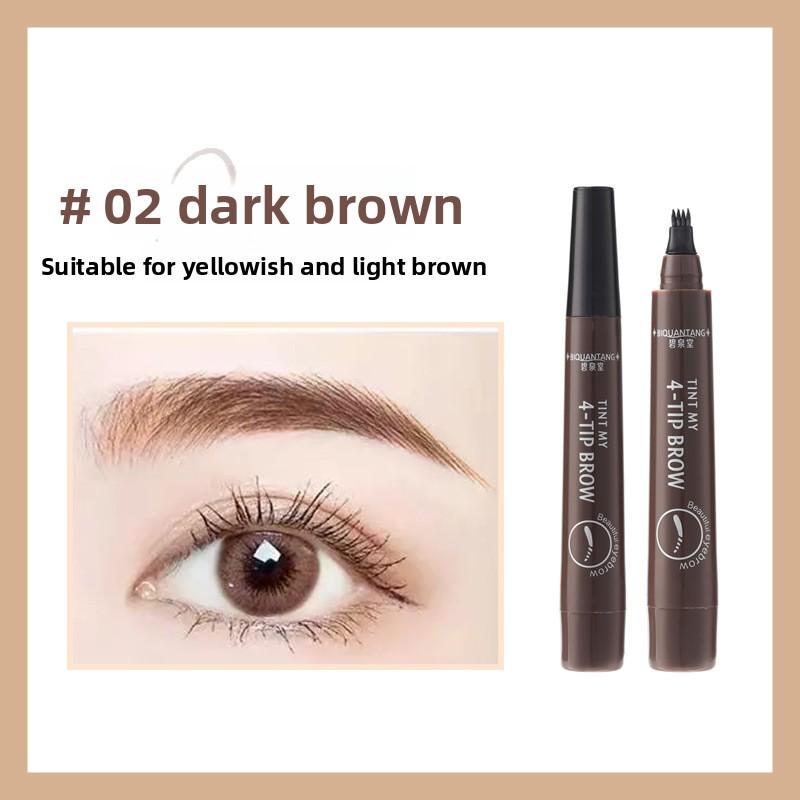 Four-Pronged Waterproof Eyebrow Pencil Long-Lasting Smudge-Proof for Beginners Universal Use 3 Year Shelf Life