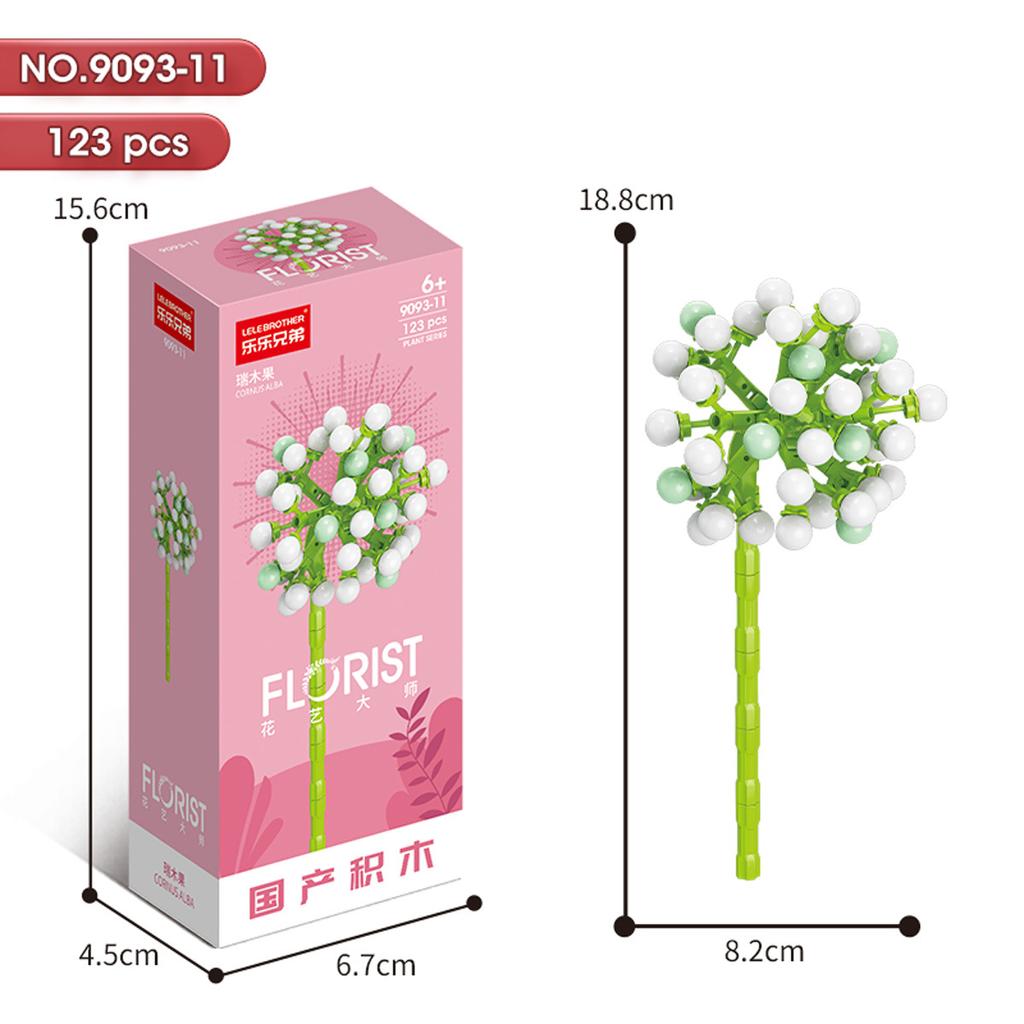 Hot Creative Small Building Block Flower Art Classic Brick Mini Potted Plant Gift For Girls Desk Decoration Simple Assembly Toys