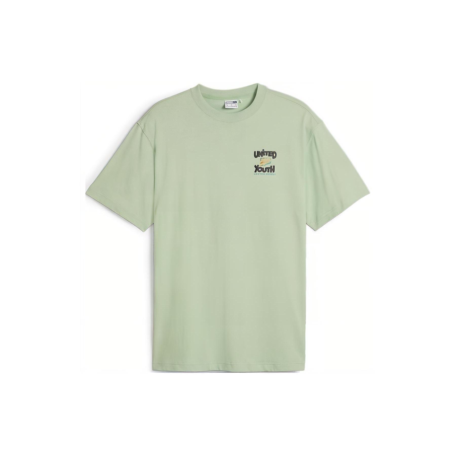 

New PUMA DOWNTOWN OVERSIZED T Shirt Men s Light Green 626097-89 2XL