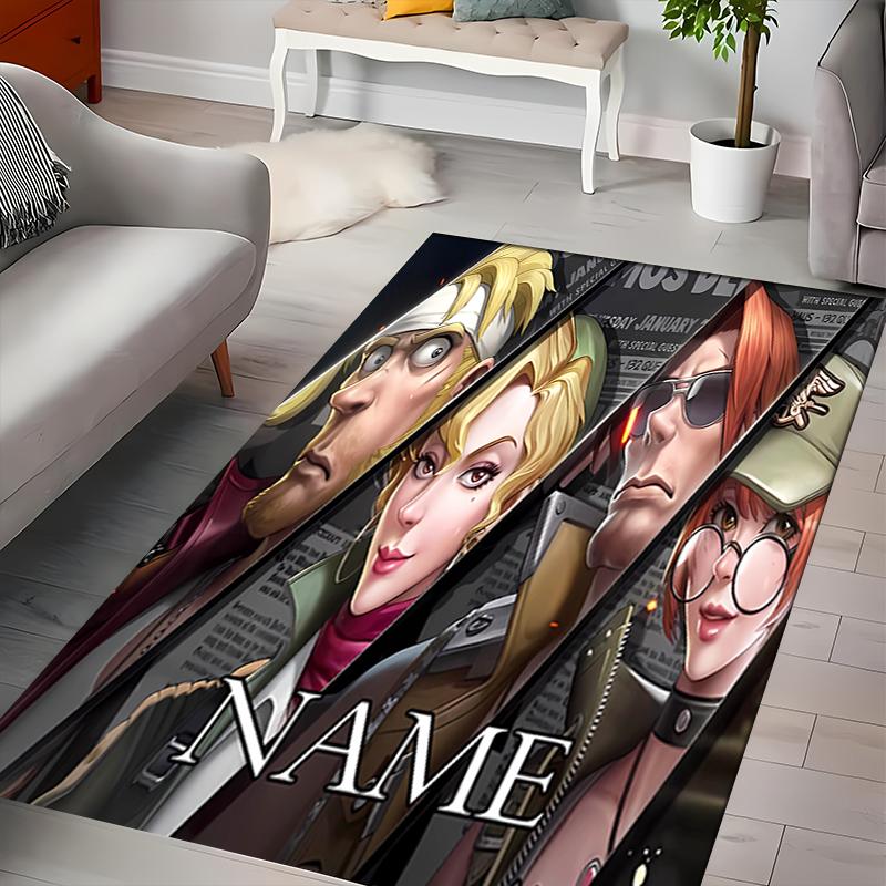Custom Personalization Metal Slug Area Rug - Perfect For Kitchen, Bathroom,Laundry Room Decor Large Size Available,Gift All Seasons