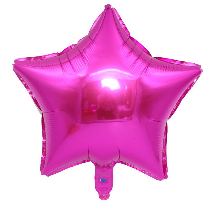 18-calowe Balony z Folii Aluminiowej w Kształcie Pięcioramiennej Gwiazdy - Dekoracja Weselna