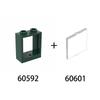 20pcs MOC Parts 60592 60601 Window Transparent Glass 1 X 2 X 2 Flat Front Compatible Brick DIY Building Block Children's Toy