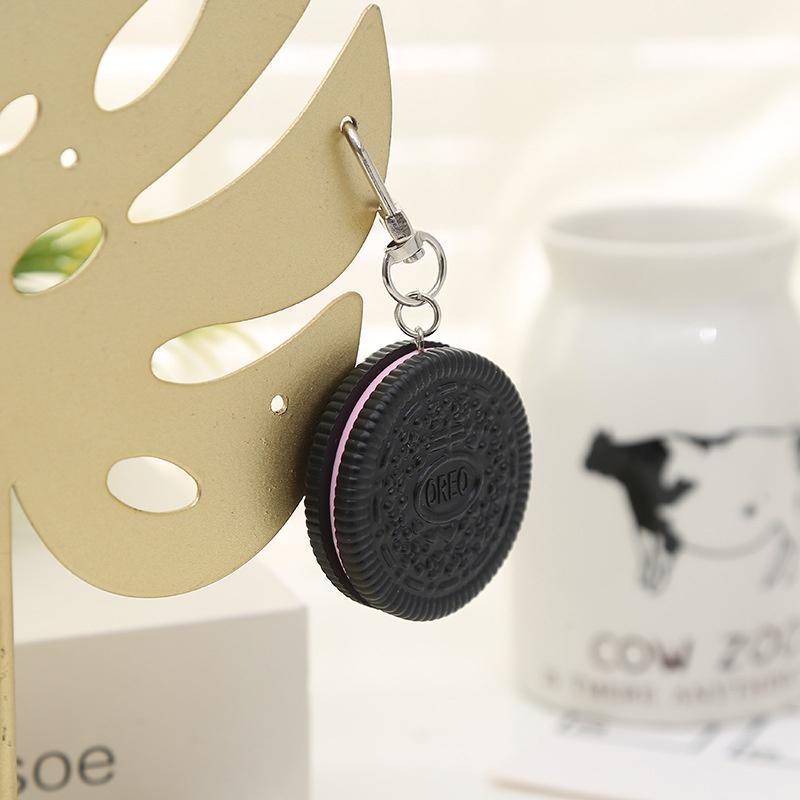 Реалистичный брелок 11 печенье Орео Милый кулон из ПВХ в виде печенья-сэндвича Креативная модель Орео Персонажи) розовый