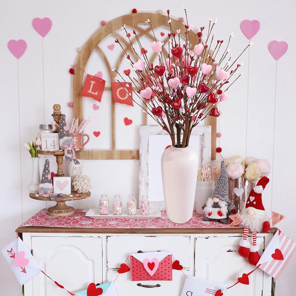 Artificial Berries Flower Stems Reusable Floral Arrangement Decor For Home Decoraton