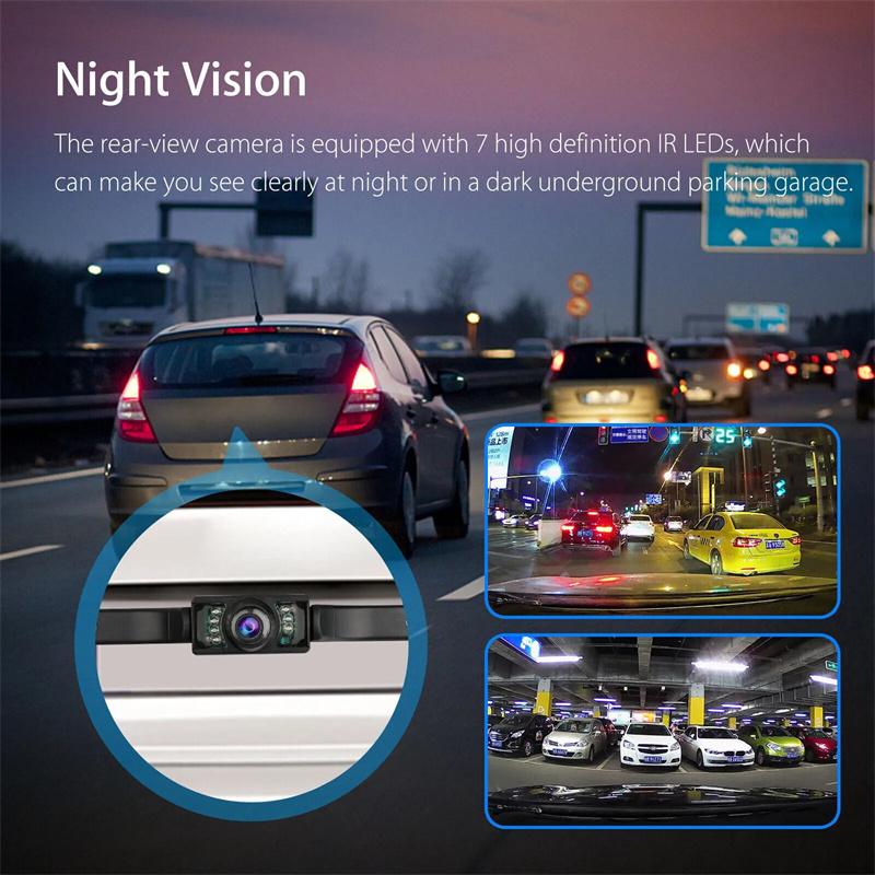 License Plate Camera Universal Ccd High-Definition Night Vision Colorful 170 Degrees Waterproof Backup Camera For Gps Monitor