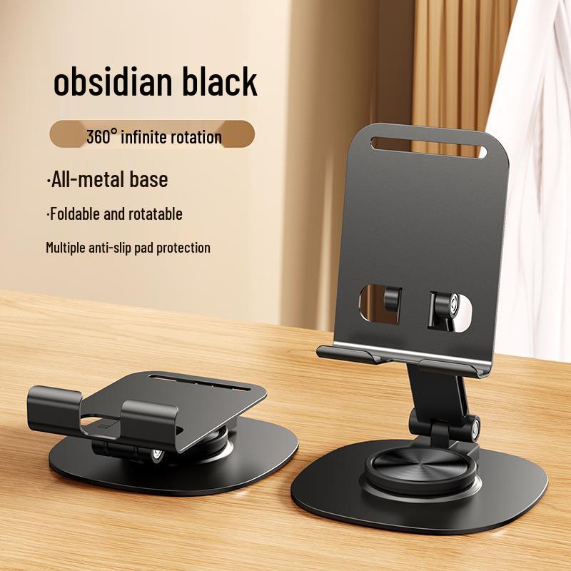 

Цельнометаллическая вращающаяся подставка для телефона и планшета — портативная, креативная конструкция из алюминиевого сплава для рабочего стола и прямых трансляций k73