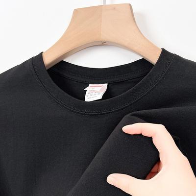 Men's Pure Cotton Short-sleeved T-shirt Summer Round Neck Business Casual Simple Versatile Solid Color Top Men's Clothing