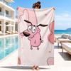 Cowardly Dog Cartoon Beach Towel, Microfiber Beach Towel, Perfect For Pool, Beach, Travel, Home Decor Beach Party Fan gifts