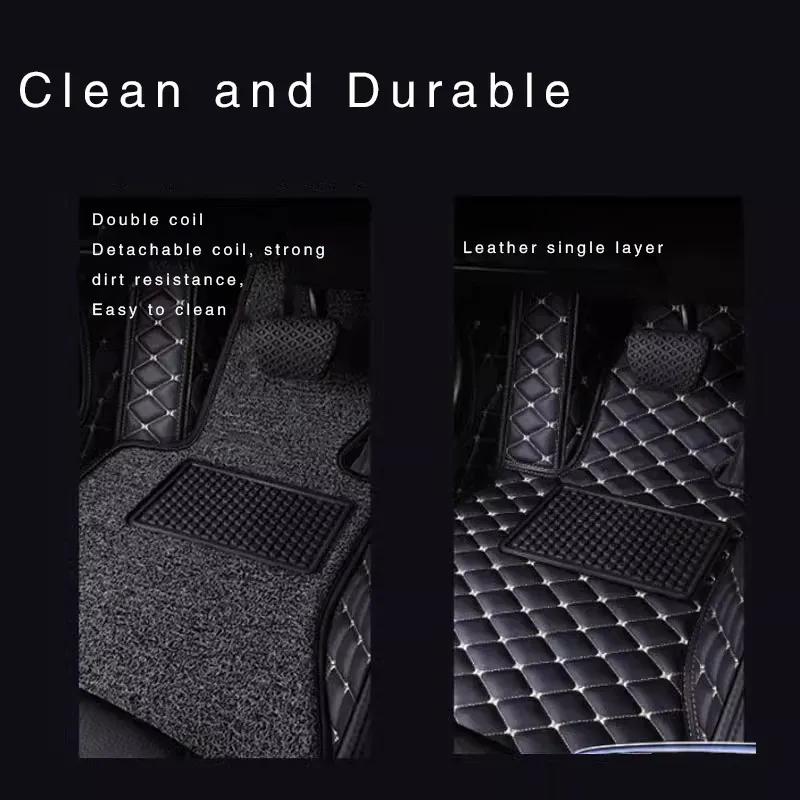Car Floor Mats Special Waterproof And Non-slip Leather Carpet For BMW 3 E90 2004-2012 Years Car Accessories
