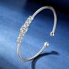 IOGOU Otevírací náramek Cuff 6,5 mm 1 ct Moissanit barvy D pro ženy 925 Sterlingové stříbro Certifikovaný jemný šperk Valentýnský dárek