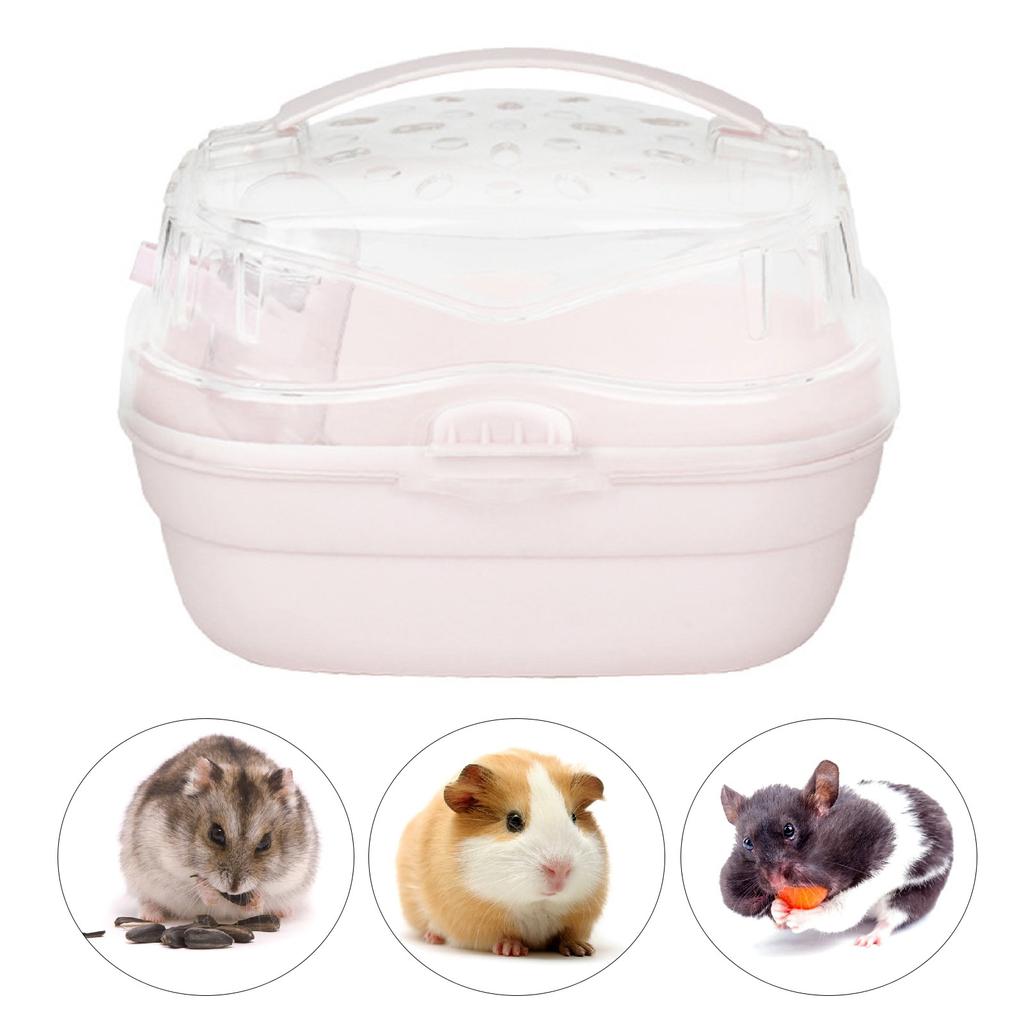 Hamster Carry Case Cage Portable Lightweight Small Animal Carry Case for Outdoor Travel
