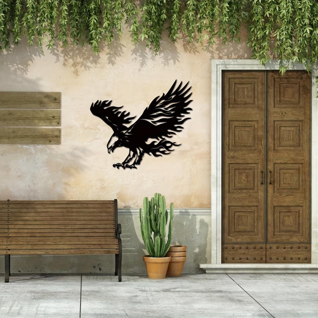 1pc Geometric Eagle Metal Wall Art Home Decor Housewarming Gift Halloween Christmas New Year
